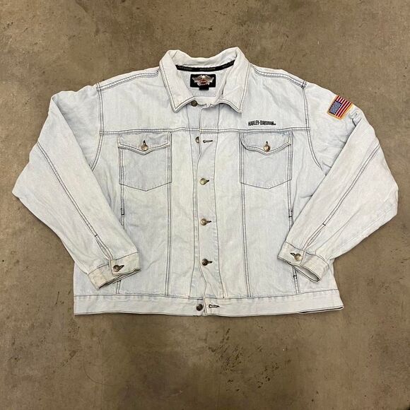 vintage usa made Harley Davidson‎ Denim Jacket - Picture 1 of 8